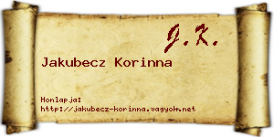Jakubecz Korinna névjegykártya